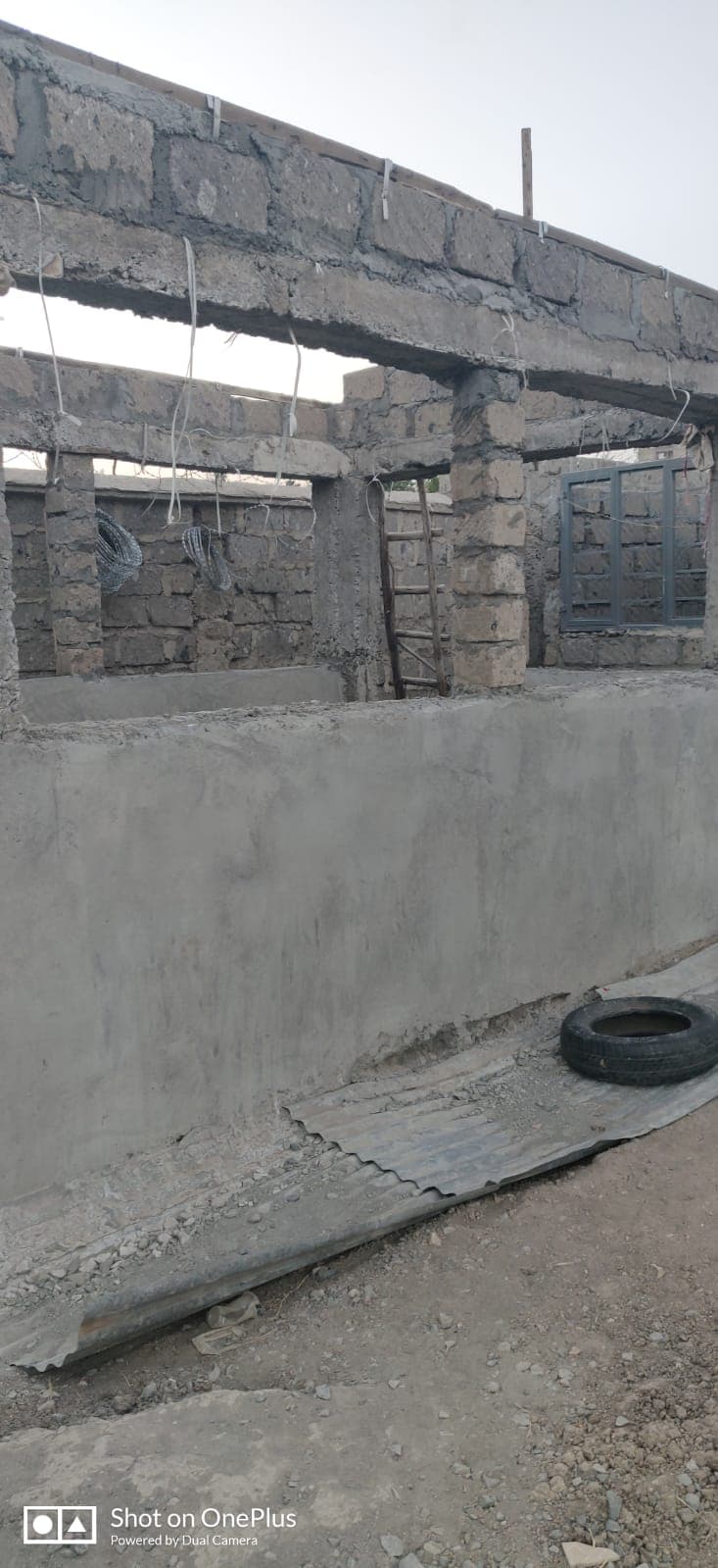 Ring beam poured — walls at their full height